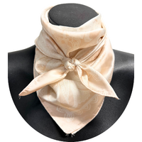 Kayce Satin Wild Rag, Bisque
