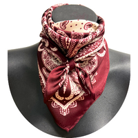 Kayce Satin Wild Rag, Maroon