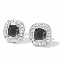 Crystal Earrings, Black