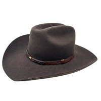Wool Felt Cowboy Hat, Dark Brown