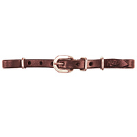 Straight Curb Strap, Chestnut 5/8&quot;