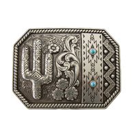 Southwest Cactus Turquoise Buckle
