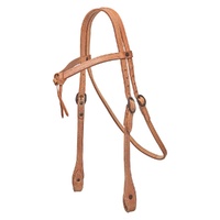 Knotted Brow Headstall, Light Tan