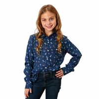 Girls Five Star Blue Horse Shirt