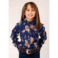 Girls Five Star Cowboy Toile Shirt