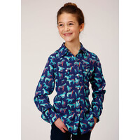 Girls Five Star Horse Print Shirt