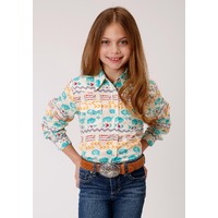 Girls Five Star Buffalo Print Shirt