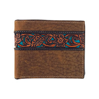 Bi-Fold Wallet, Underlay Tooled Leather