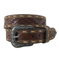 Mens Aztec Embossed Belt