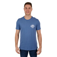 Mens Saw Tee, Blue Steel