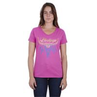 Womens Argyle Tee, Rose