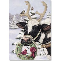 Christmas Cards (10 Pack) Reindeer Cow