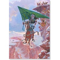 Christmas Cards (10 Pack) Santa Dropping In