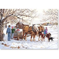 Christmas Cards (10 Pack) horse drawn sled