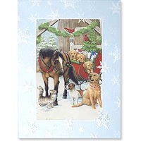 Christmas Cards (12 Pack) Horse &amp; Sleigh