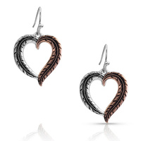 Hearts Aflutter Feather Earrings