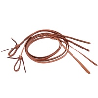 Split Reins 5/8&quot; x 7&#39; w/Popper, Harness Leather