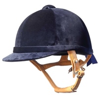 Velvet Covered Deluxe Helmet, Navy