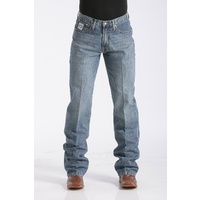 Mens Relaxed Fit White Label Jeans, Medium Stone