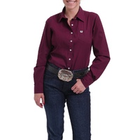 Womens Classic Shirt, Burgundy