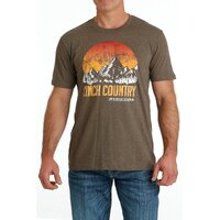 Mens Cinch Country Tee, Brown