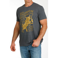 Mens Cinch Saloon Tee, Charcoal