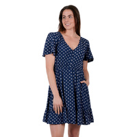 Womens Bethany Dress, Navy