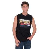 Mens Terry Muscle Tank, Black