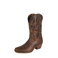 Womens Pioneer Western Boot, Oily Brown