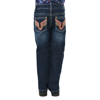 Girls Aztec Boot Cut Jeans