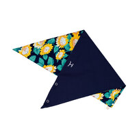 Carlee Double Sided Scarf, Navy / Navy Sunflowers