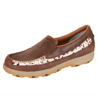 Womens Cow Fur Cellstretch Mocs Slip On