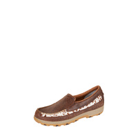 Womens Cow Fur Cellstretch Mocs Slip On