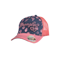 Kids Heart Trucker Cap, Coral