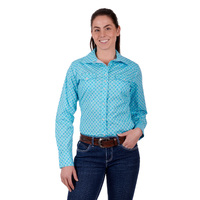 Womens Akilah Shirt, Aqua