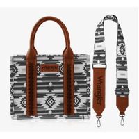 Southwestern Crossbody Bag, Charcoal/Tan
