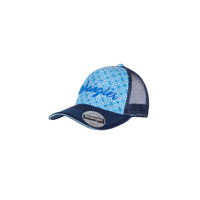 Akilah Trucker Cap, Aqua/Navy