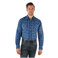 Mens Ash Check Logo Shirt