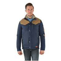 Mens Spencer Jacket, Navy/Tan