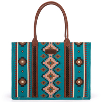 Southwestern Tote Bag, Aqua