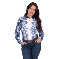 Womens Linda Print Shirt, Blue