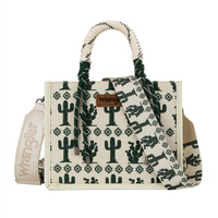 Southwestern Rope Handle Crossbody Bag, Beige