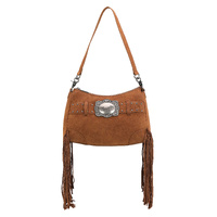 Feature Buckle Shoulder Bag, Tan