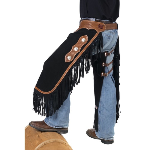 Suede Chinks with Basketweave Accents [Size: L]