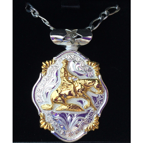 Necklace Reining Horse Silver & Gold