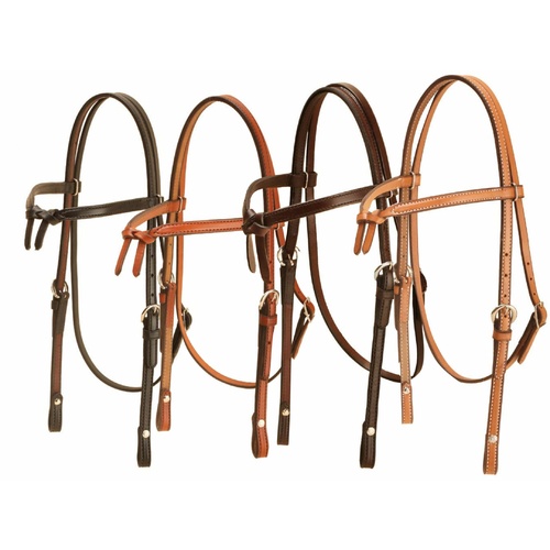 Knot 5/8" Leather Bridle [Colour: London]