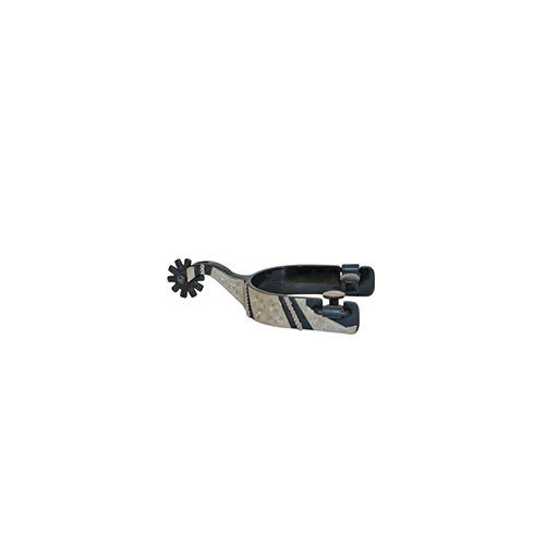 Black Satin Trim & Roper Show Spur, Mens