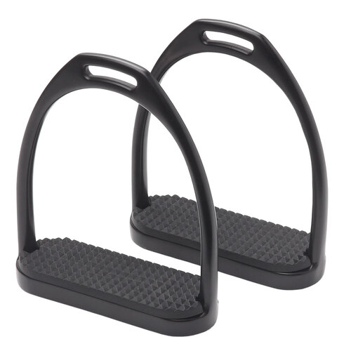 English Stirrups Black Coated Stainless Steel  4.5"