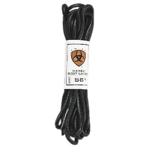 Waxed Boot Laces 56", Black