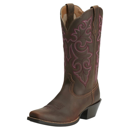 Womens Round Up Square Toe, Powder Brown [Size: 9 1/2] [Width: B]